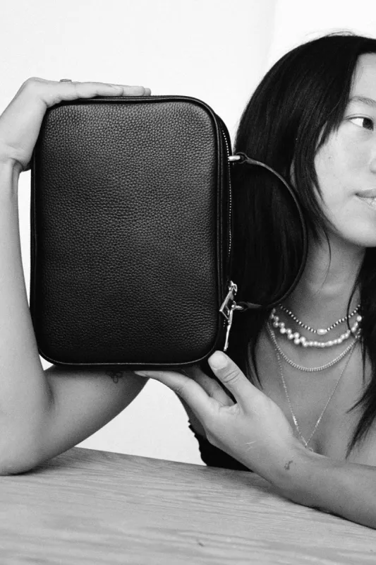 Leather Everyday Camera Bag | Black Gold sold by Mon Purse
