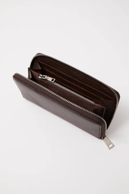 Classic Leather Wallet  | Chocolate Silver sold by Mon Purse