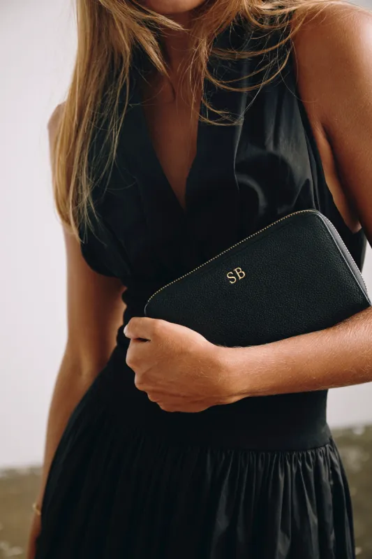Classic Leather Wallet | Black Gold sold by Mon Purse