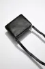 Leather Double Pouch Bag | Black Silver sold by Mon Purse