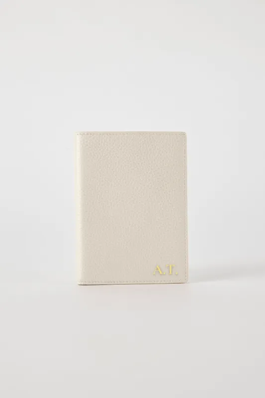 Personalised Leather Passport Holder | White sold by Mon Purse