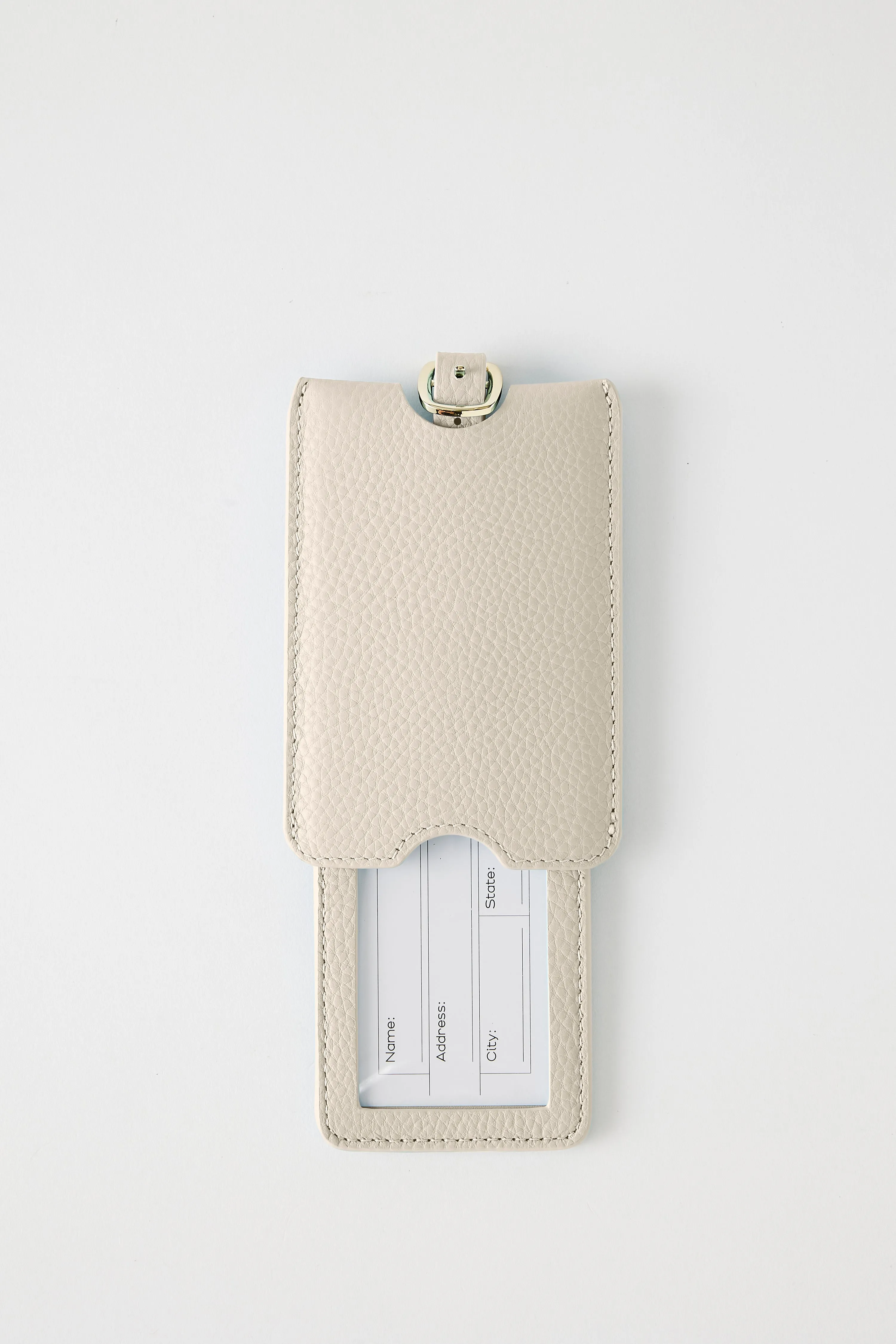 Personalised Leather Luggage Tag | White Gold sold by Mon Purse product image thumbnail 3