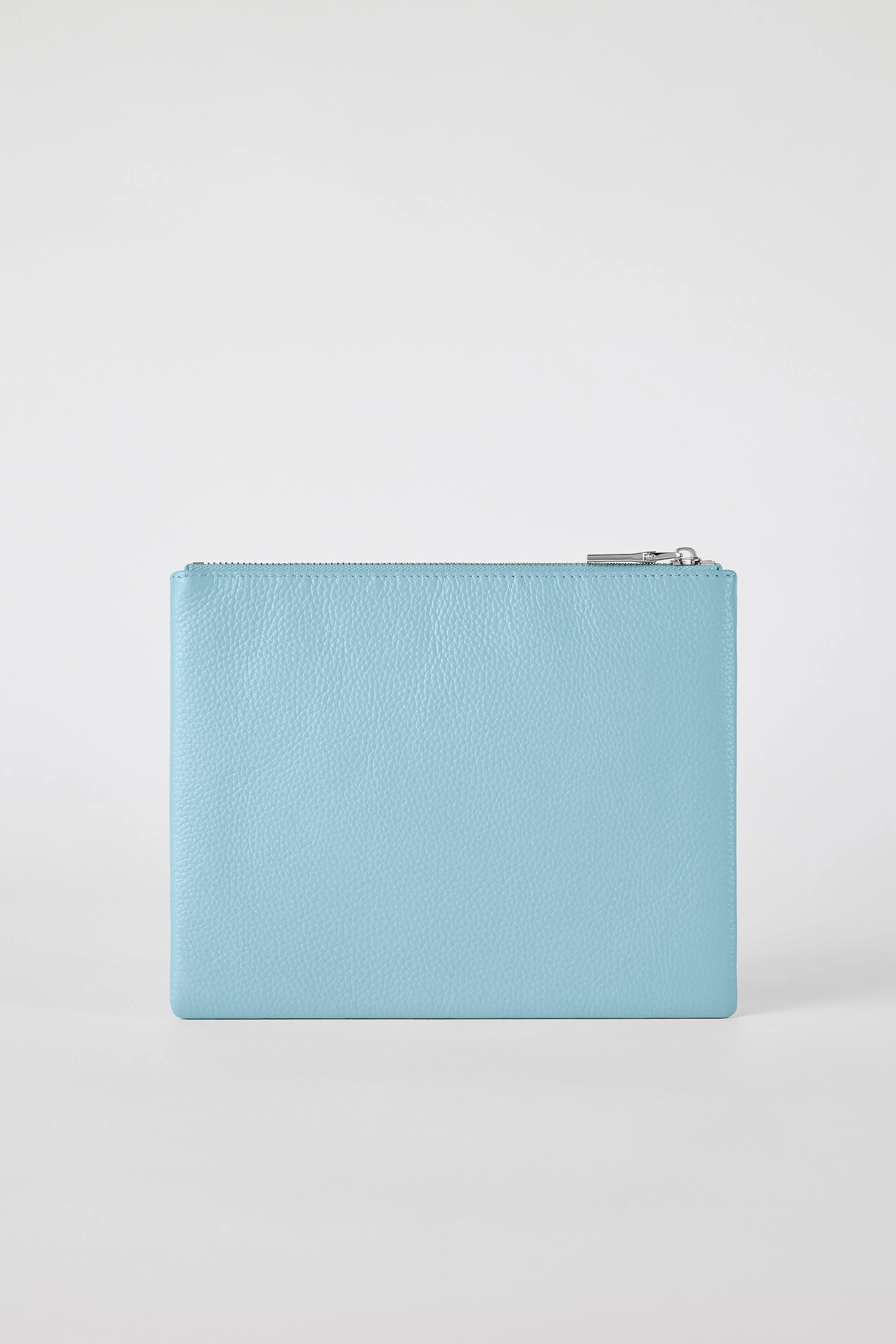 Classic Leather Clutch | Blue Silver sold by Mon Purse product image thumbnail 5