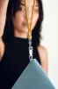Classic Leather Clutch | Blue Silver sold by Mon Purse