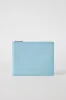 Classic Leather Clutch | Blue Silver sold by Mon Purse