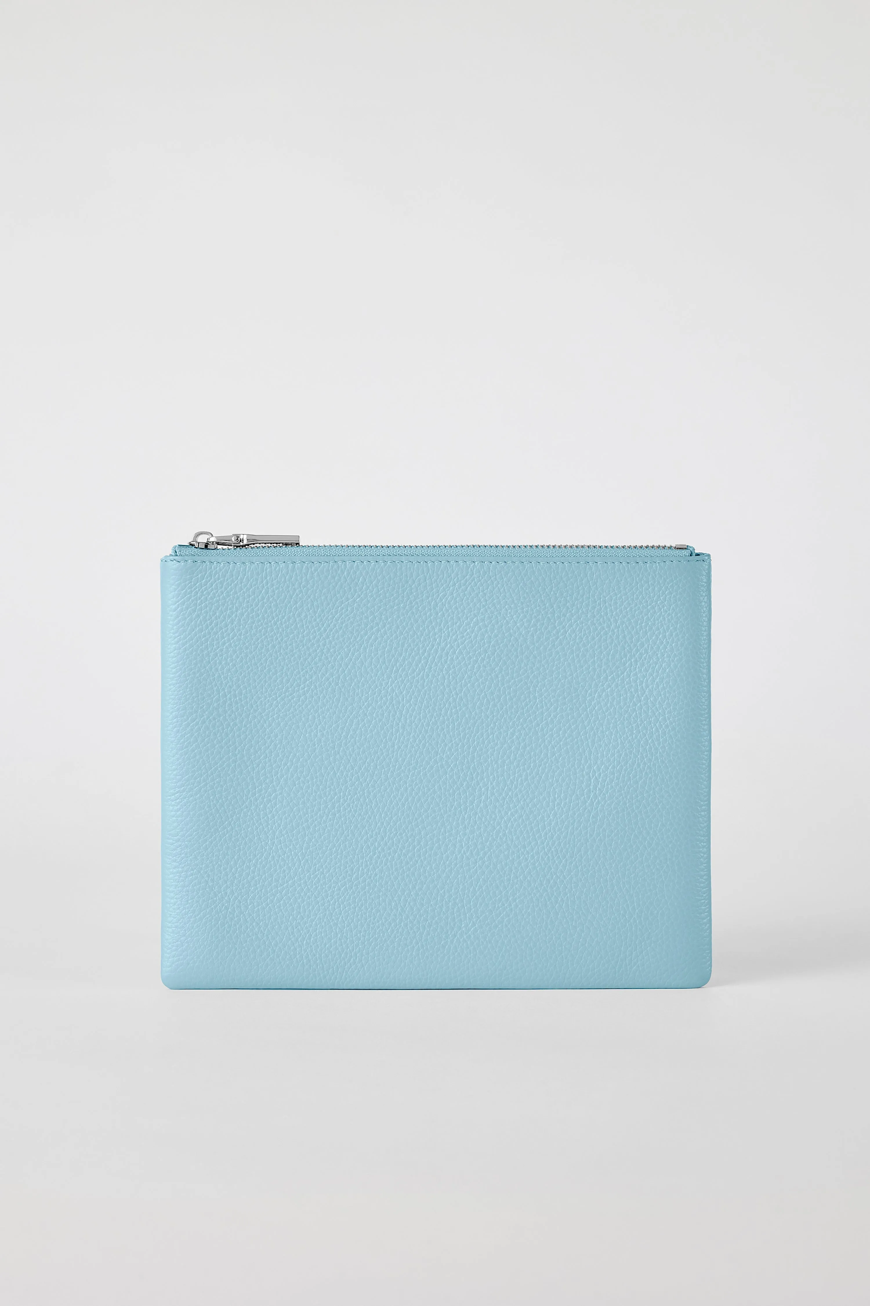 Classic Leather Clutch | Blue Silver sold by Mon Purse