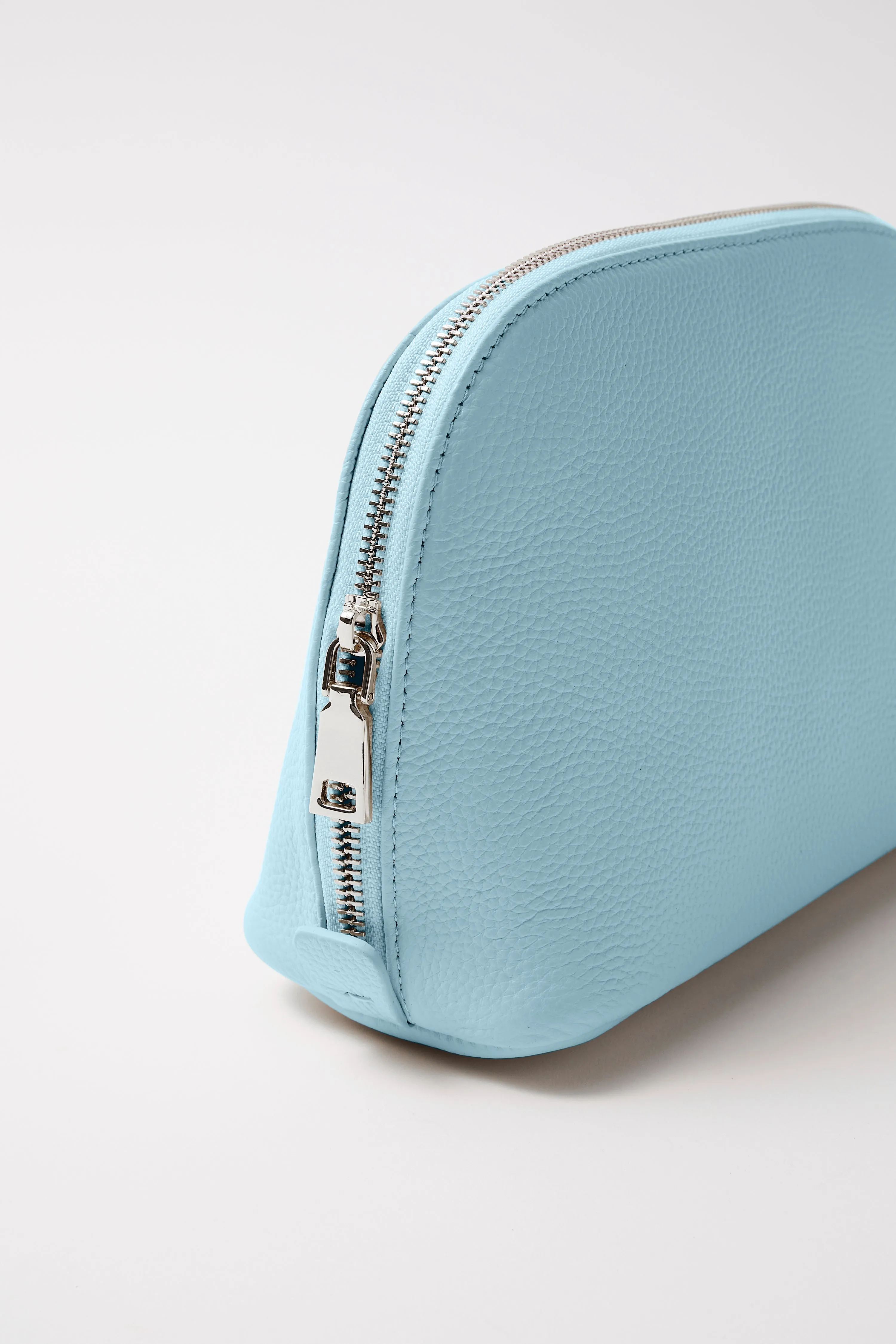 Large Leather Make Up Bag | Blue Gold sold by Mon Purse product image thumbnail 3