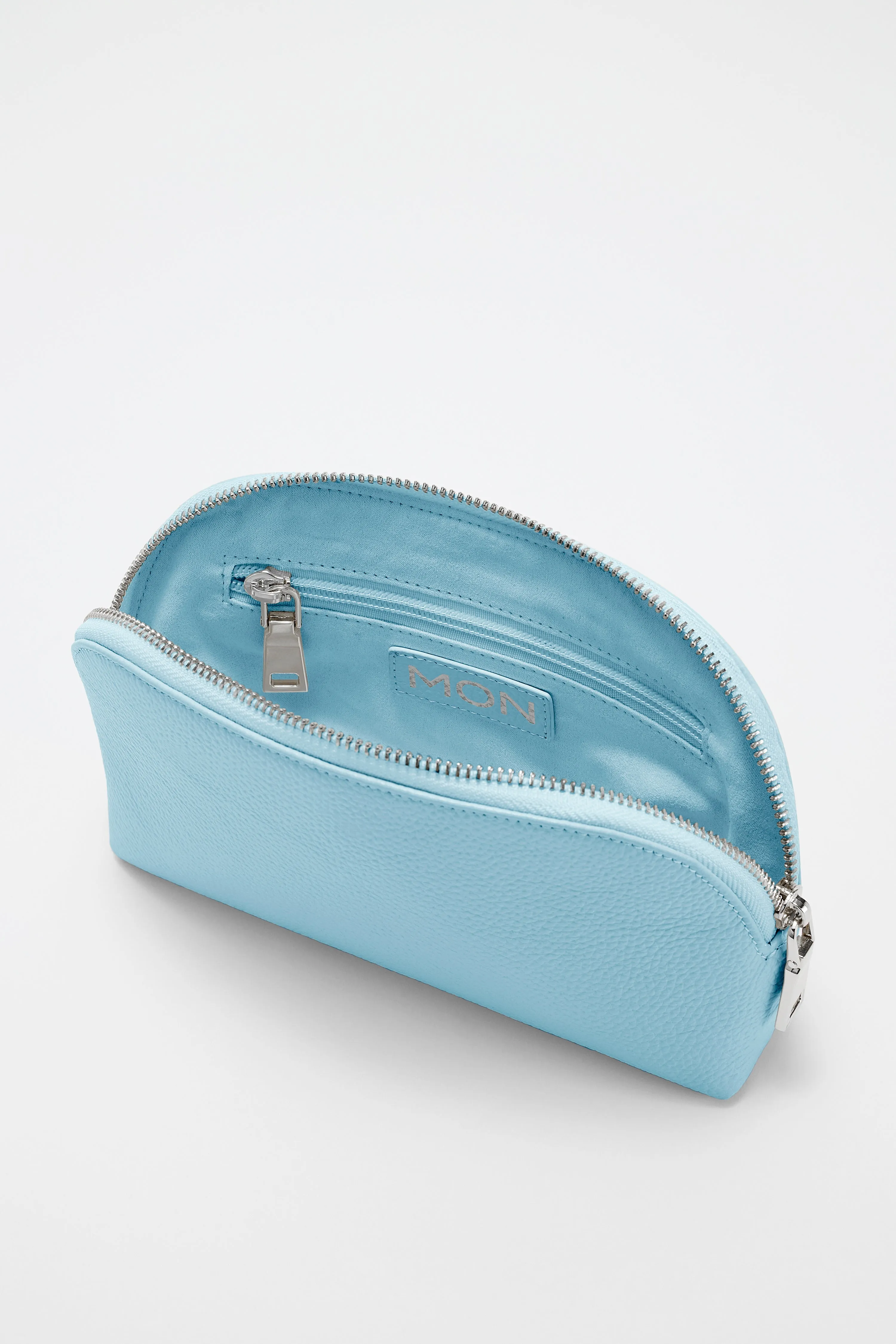 Leather Make Up Bag | Blue Gold sold by Mon Purse product image thumbnail 4