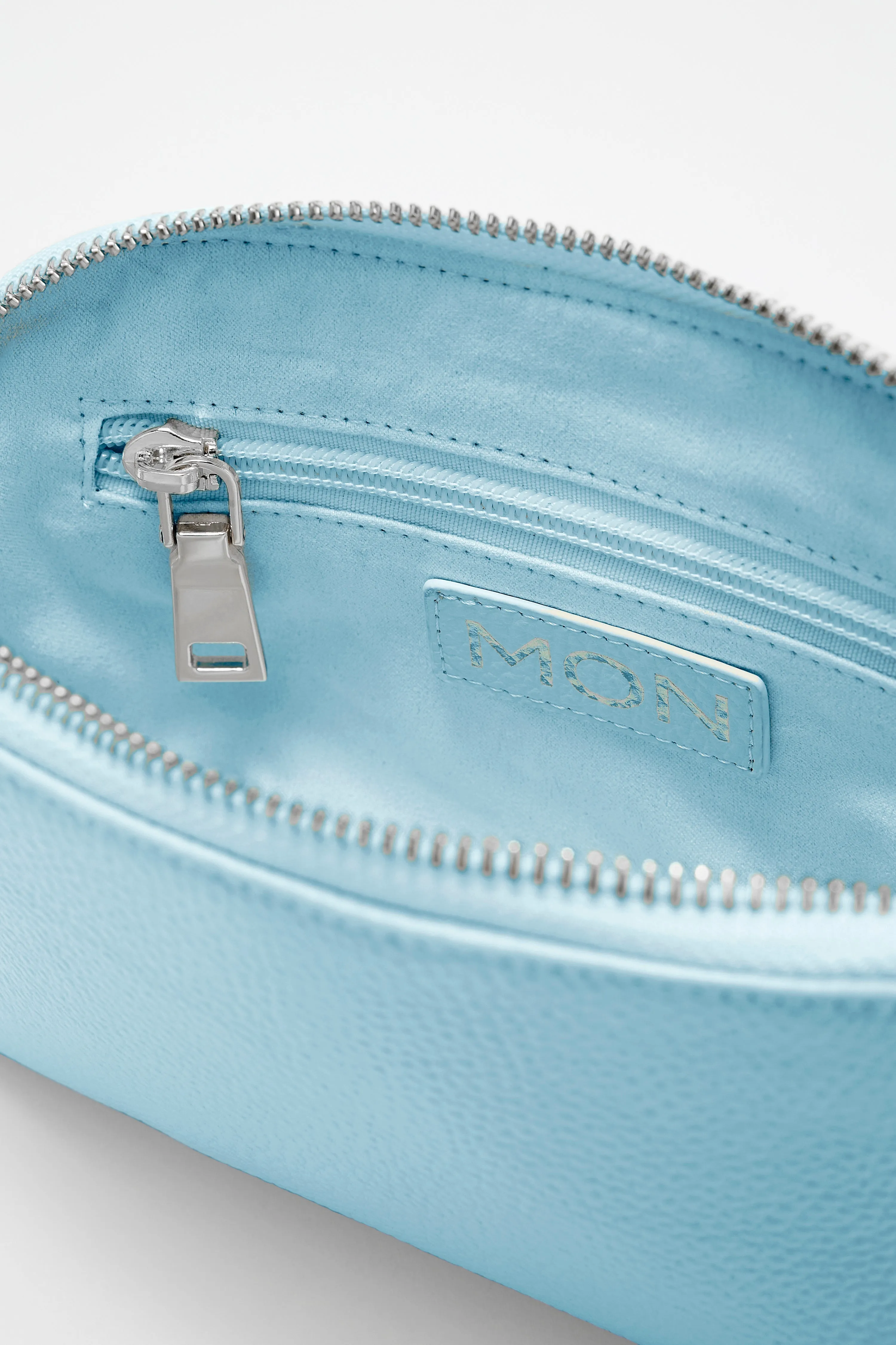 Leather Make Up Bag | Blue Gold sold by Mon Purse product image thumbnail 5