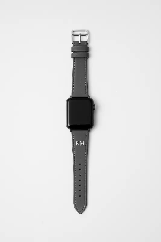 Vegan Leather Apple Watch Band | Dark Grey sold by Mon Purse