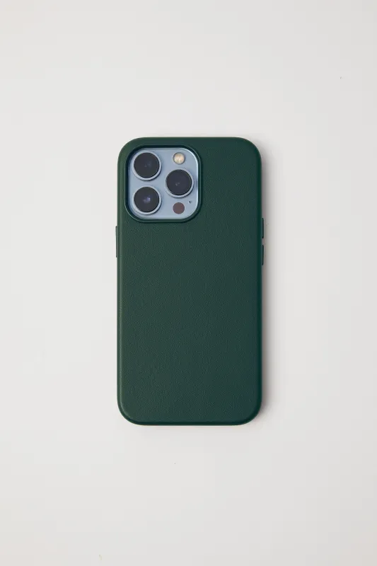 Vegan Leather iPhone 15 Pro Max Case | Forest Green sold by Mon Purse