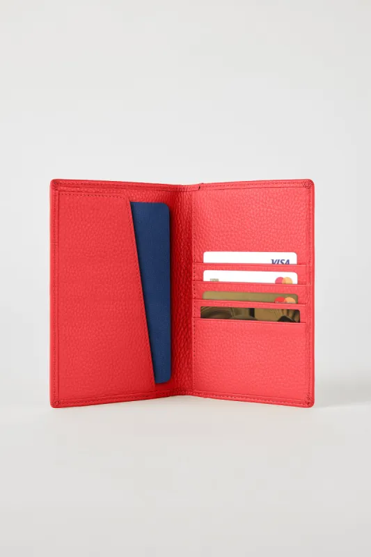 Luxury Leather Passport Wallet | Red sold by Mon Purse