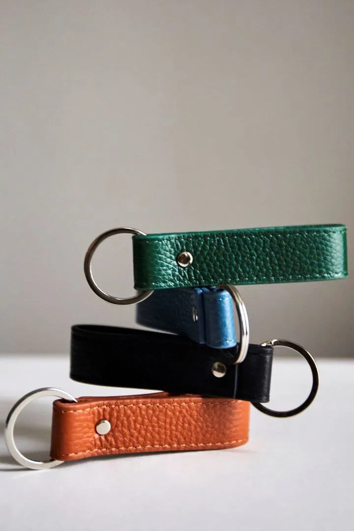 Leather Loop Keyring | Sky Silver sold by Mon Purse product image thumbnail 4