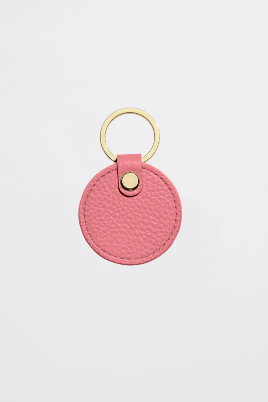 Leather Circle Keyring | Bubblegum Pink Gold sold by Mon Purse