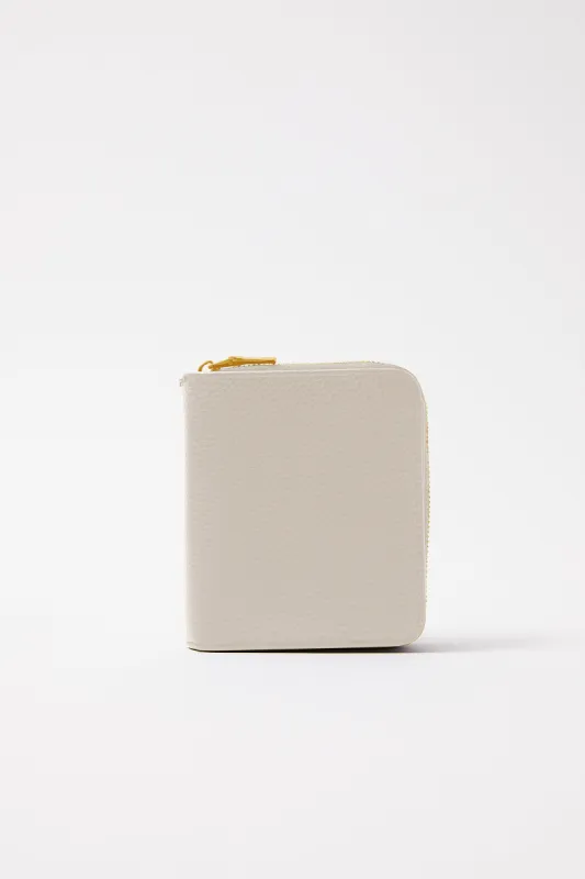 Personalised Small Leather Wallet | Cream Gold sold by Mon Purse
