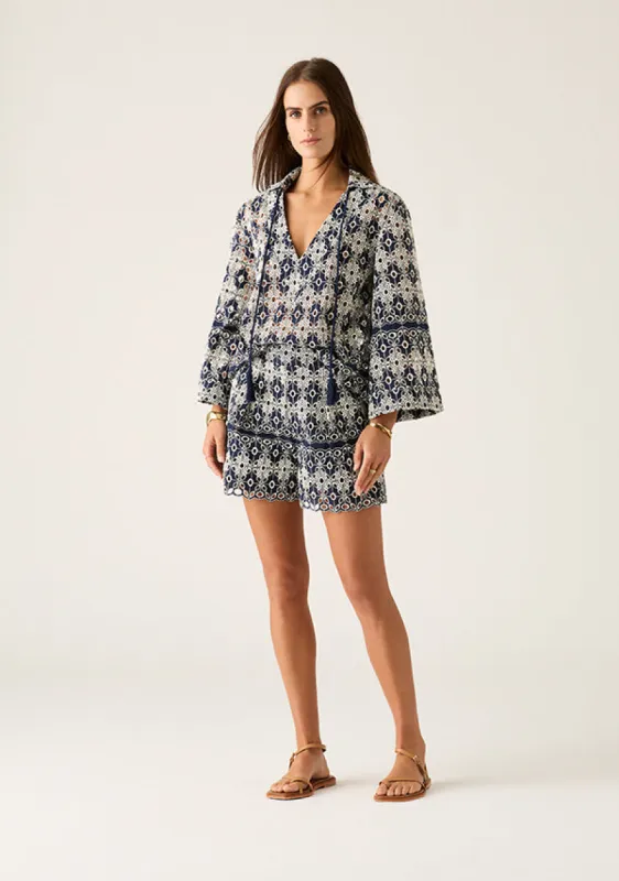 Pedra Embroidery Shorts sold by Mosthelabel