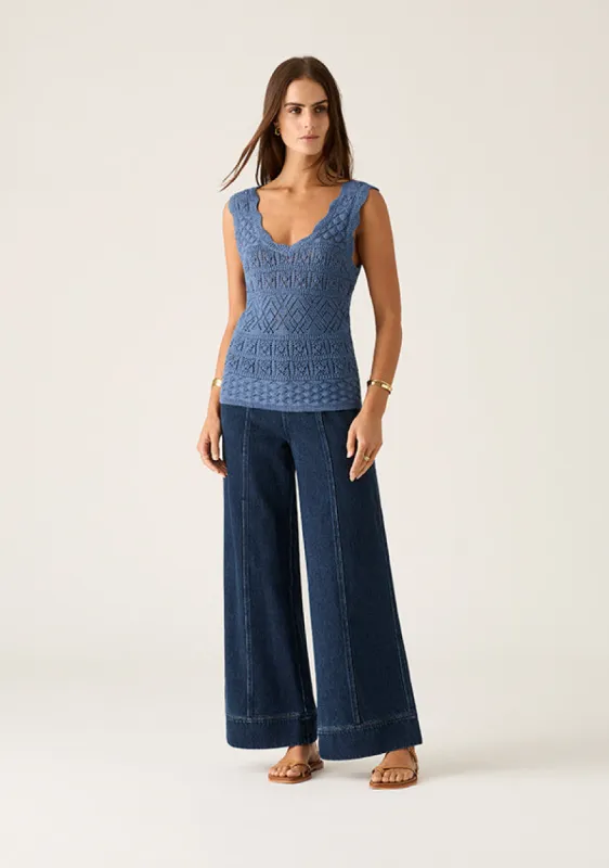 Bruna Pointelle Top sold by Mosthelabel