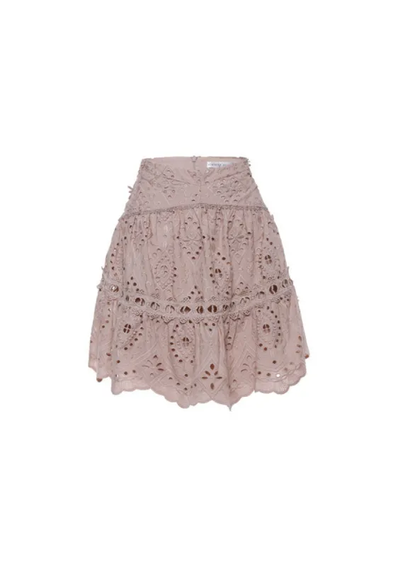 Nouveau Embroidery Mini Skirt sold by Mosthelabel