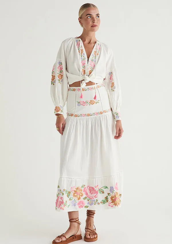 Ophelia Midi Skirt sold by Mosthelabel