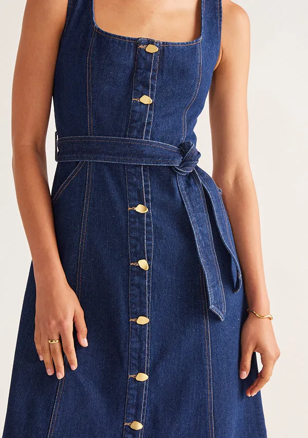 Delphine Denim Midi Dress sold by Mosthelabel product image thumbnail 4