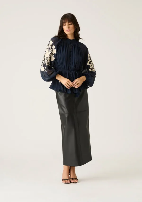 Willow Pleat Blouse sold by Mosthelabel