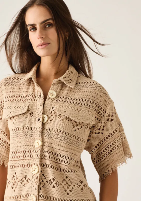 Daniela Textured Shirt sold by Mosthelabel