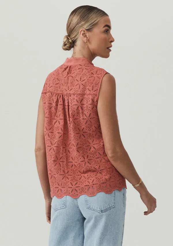 Sara Lace Sleeveless Blouse sold by Mosthelabel product image thumbnail 5