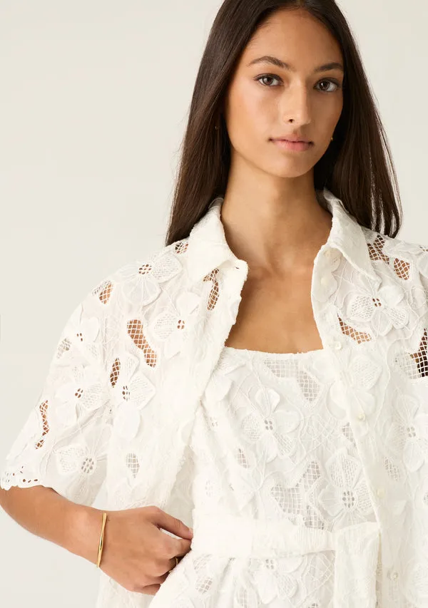Luna Embroidery Shirt sold by Mosthelabel product image thumbnail 3