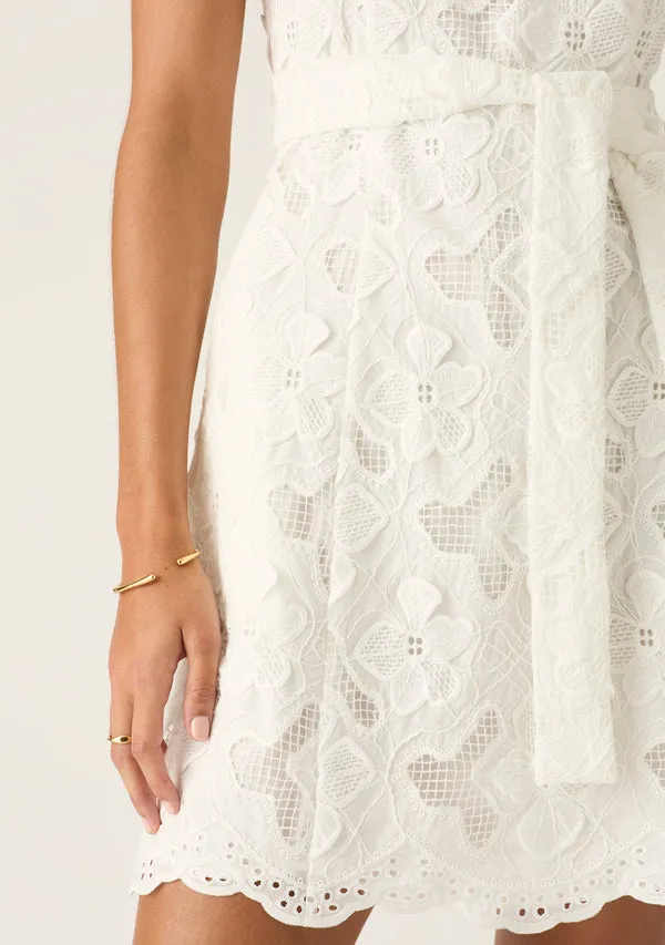 Luna Embroidery Mini Dress sold by Mosthelabel product image thumbnail 3