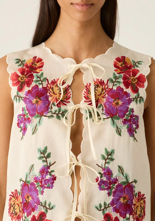 Frida Embroidery Vest sold by Mosthelabel product image thumbnail 3