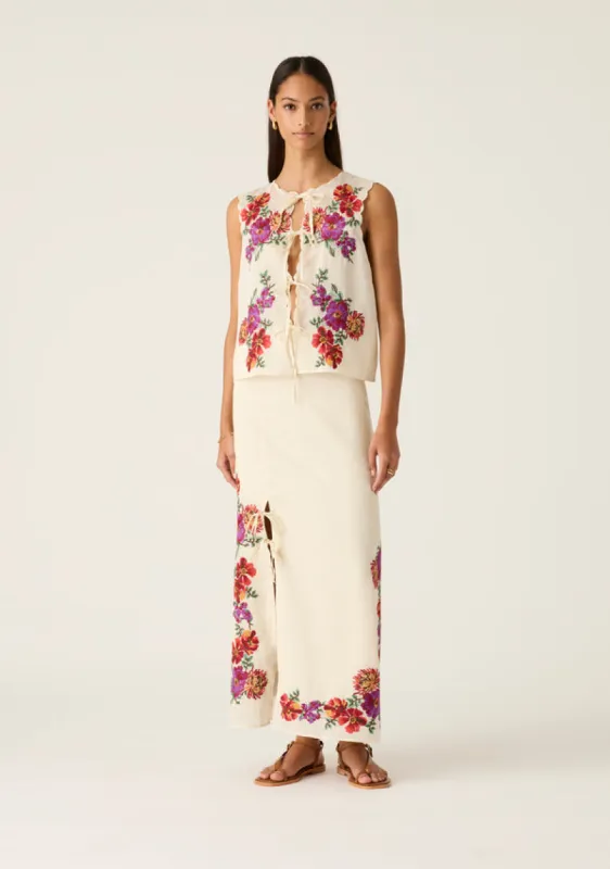Frida Embroidery Vest sold by Mosthelabel