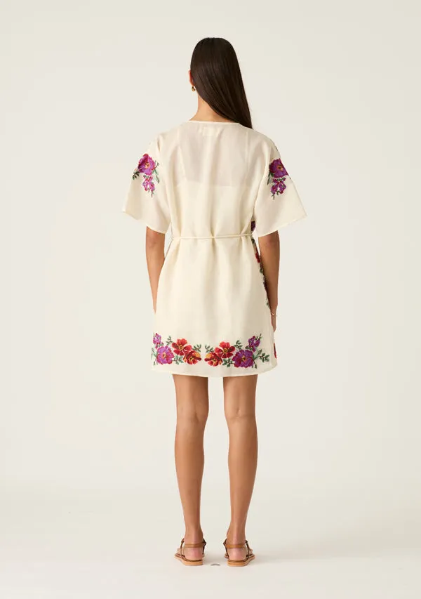 Frida Embroidery Mini Dress sold by Mosthelabel product image thumbnail 4