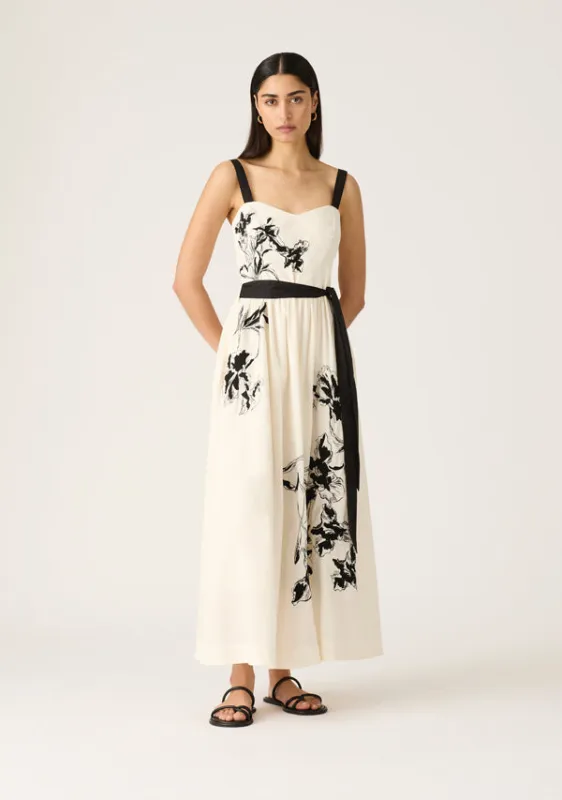 Lis Embroidery Midi Dress sold by Mosthelabel