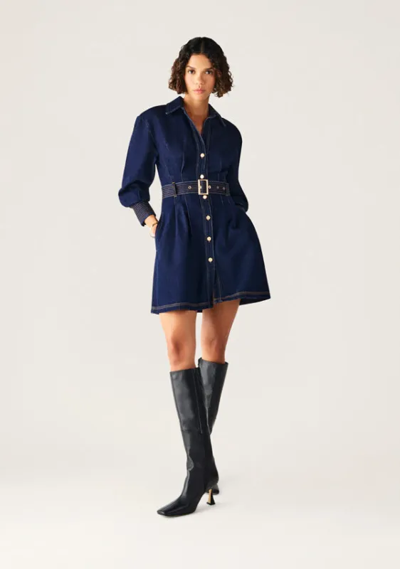 Sia Denim Mini Dress sold by Mosthelabel