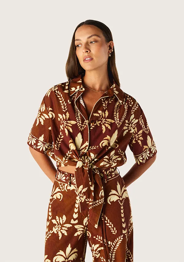 Deia Print Tie Front Shirt sold by Mosthelabel product image thumbnail 3