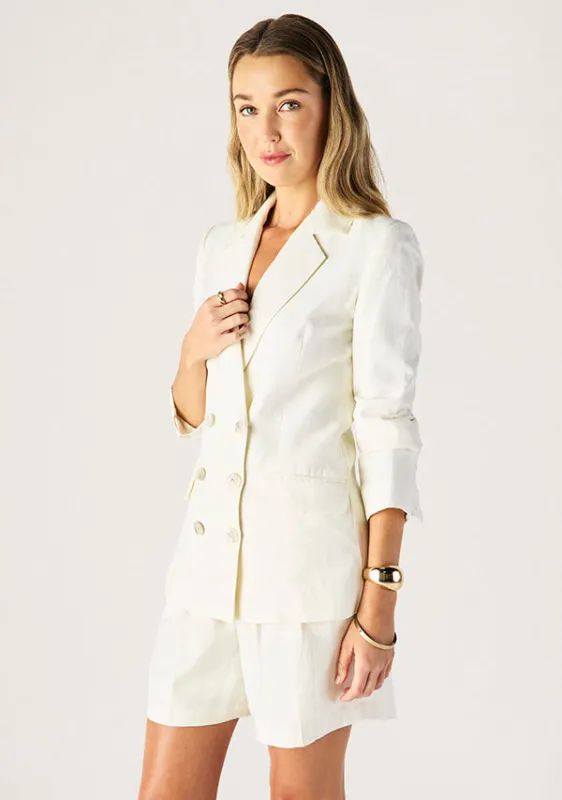 Serafina Linen Blazer made by Mosthelabel