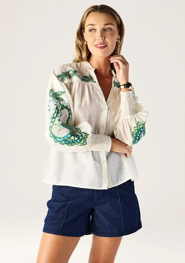 Porto Embroidery Blouse sold by Mosthelabel product image thumbnail 3