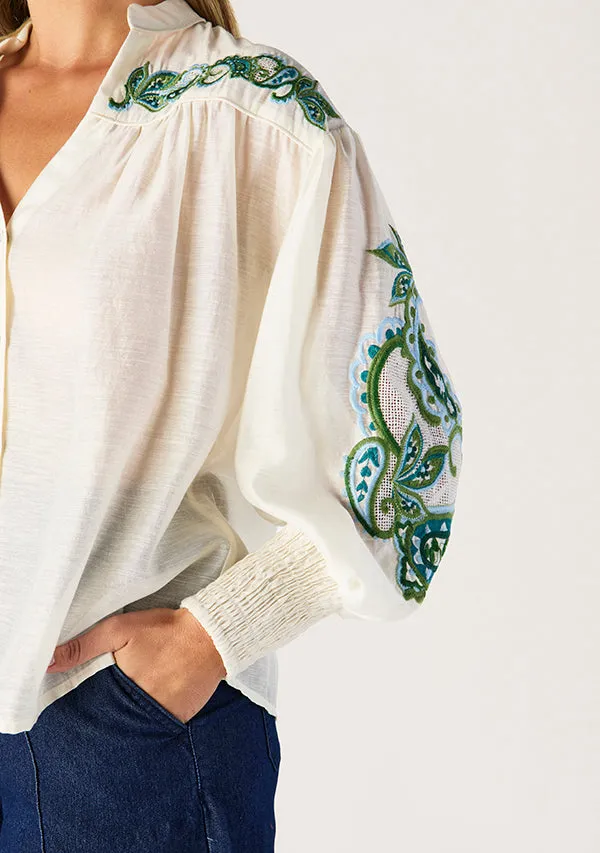 Porto Embroidery Blouse sold by Mosthelabel product image thumbnail 4