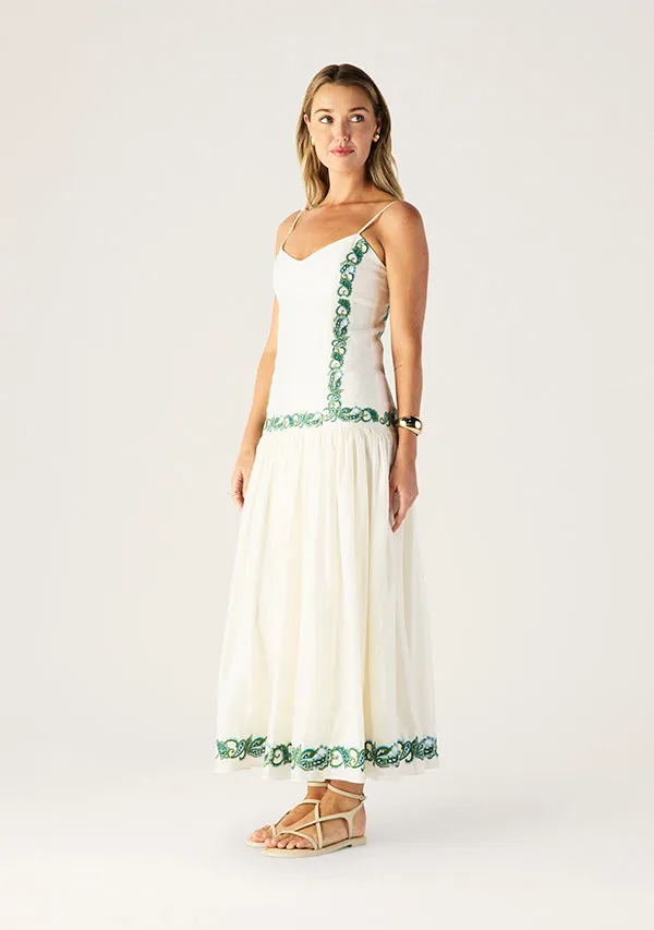 Porto Embroidery Strappy Dress sold by Mosthelabel product image thumbnail 4