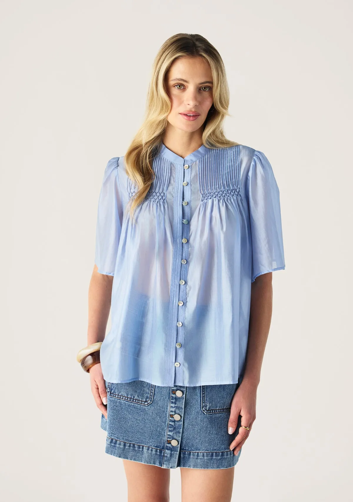 Romy Short Sleeve Blouse sold by Mosthelabel product image thumbnail 3