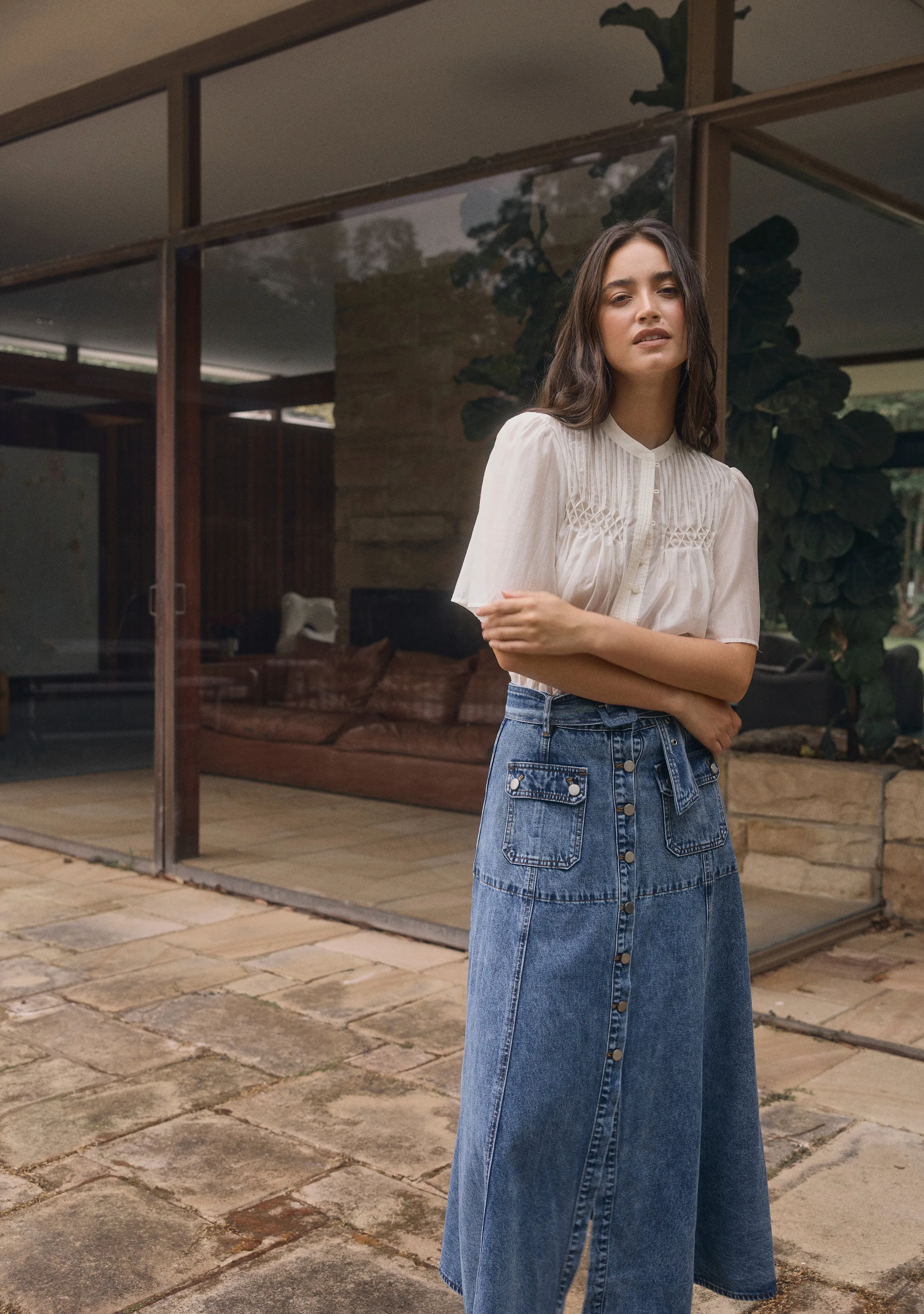 Romy Short Sleeve Blouse sold by Mosthelabel