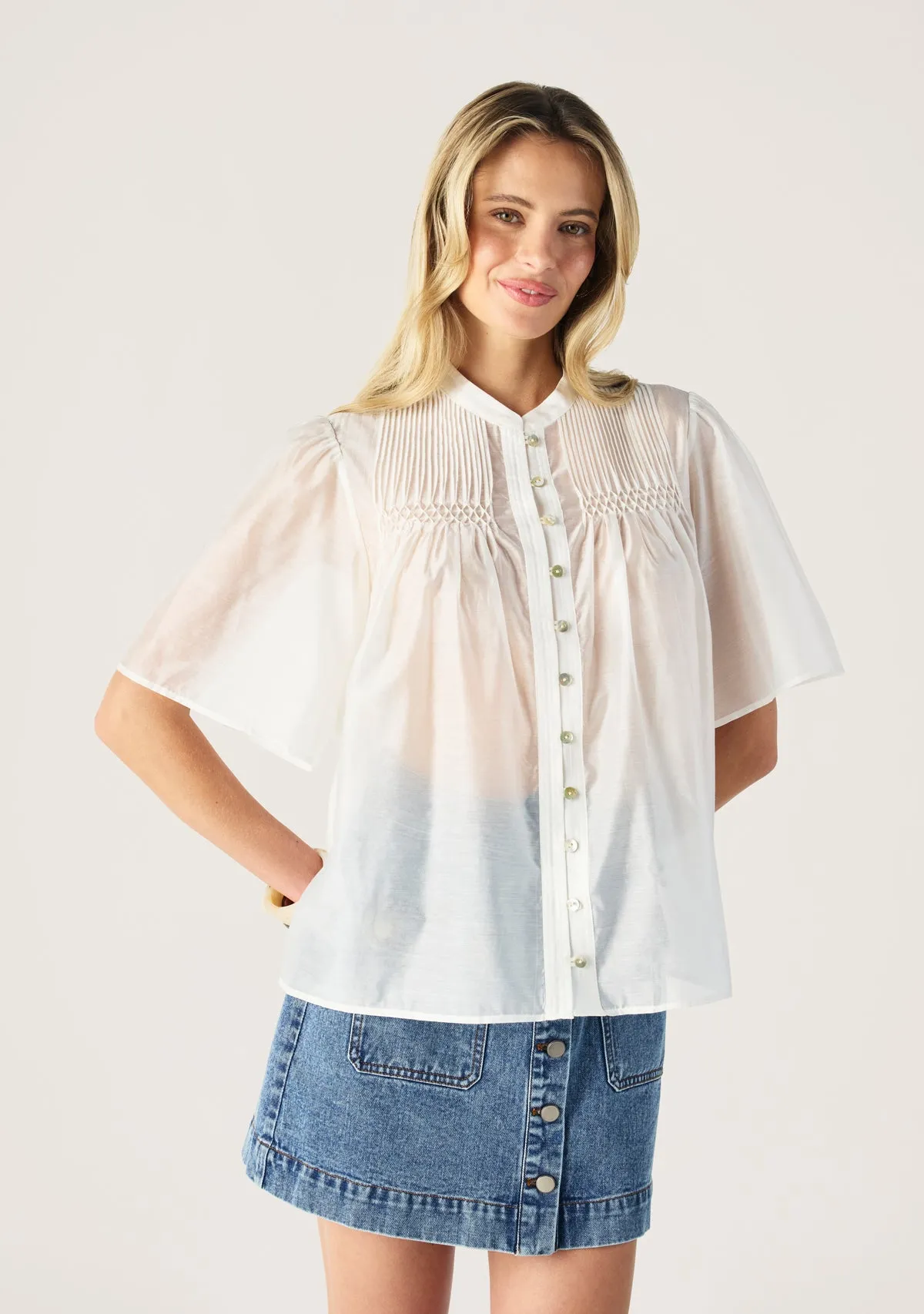Romy Short Sleeve Blouse sold by Mosthelabel product image thumbnail 4