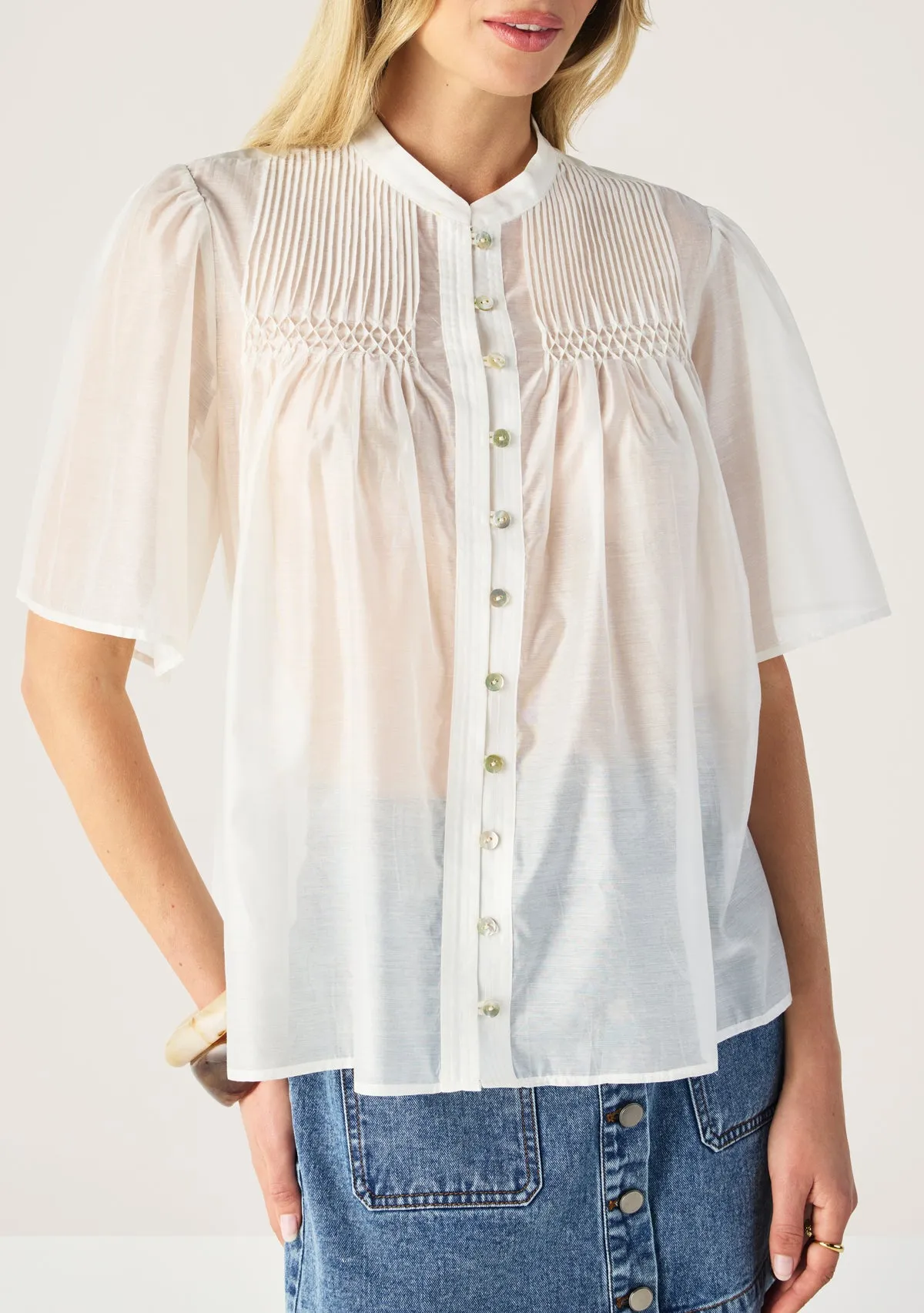 Romy Short Sleeve Blouse sold by Mosthelabel product image thumbnail 5