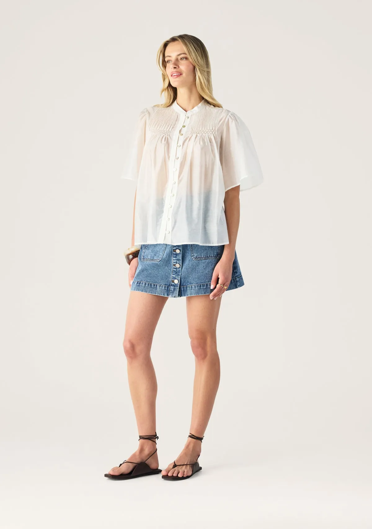 Romy Short Sleeve Blouse sold by Mosthelabel product image thumbnail 3