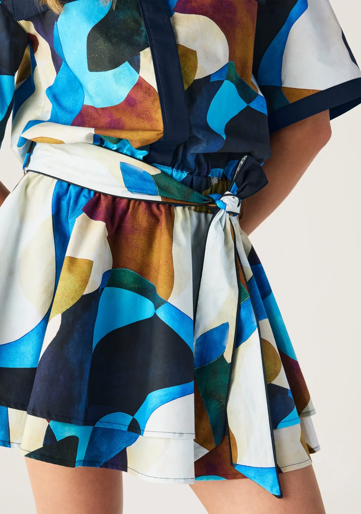 Celestia Print Ruffle Mini Dress sold by Mosthelabel product image thumbnail 4