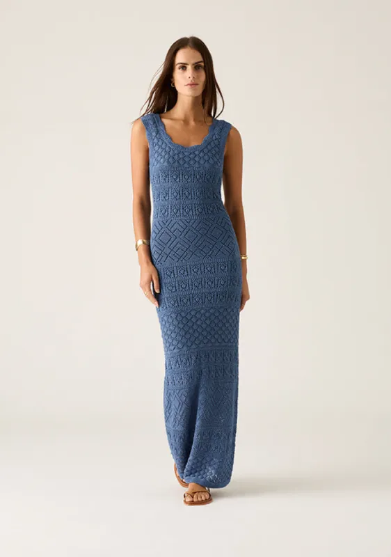 Bruna Pointelle Midi Dress sold by Mosthelabel
