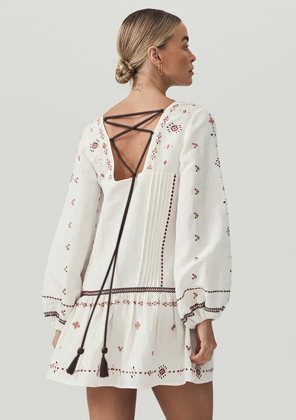 Sabrina Embroidery Mini Dress sold by Mosthelabel product image thumbnail 3