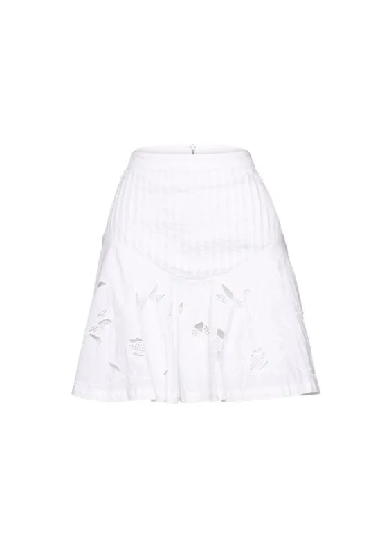 Wild Bloom Embroidery Mini Skirt sold by Mosthelabel