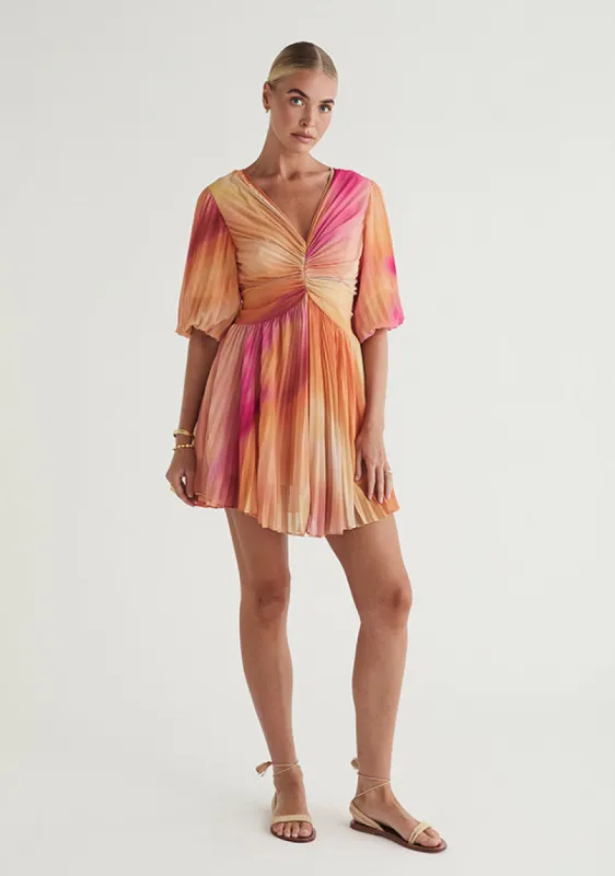 Zephyr Pleated Mini Dress sold by Mosthelabel