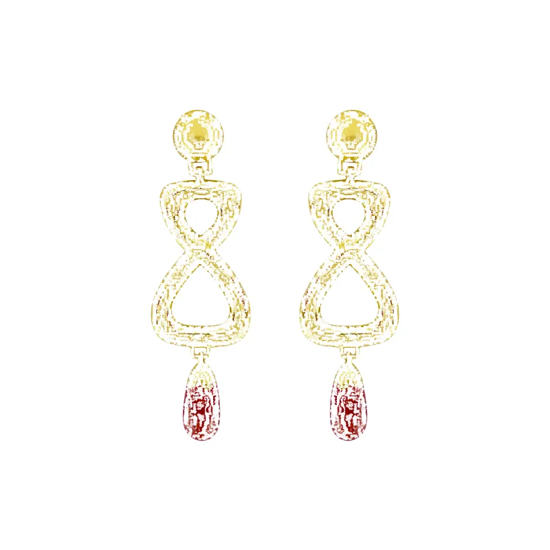 MANHATTAN Earrings | Red sold by Mountain & Moon